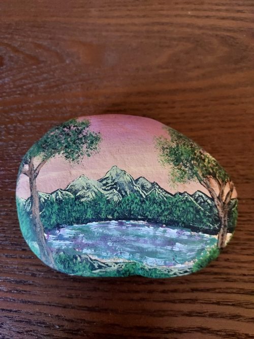 Painted River Rock 18